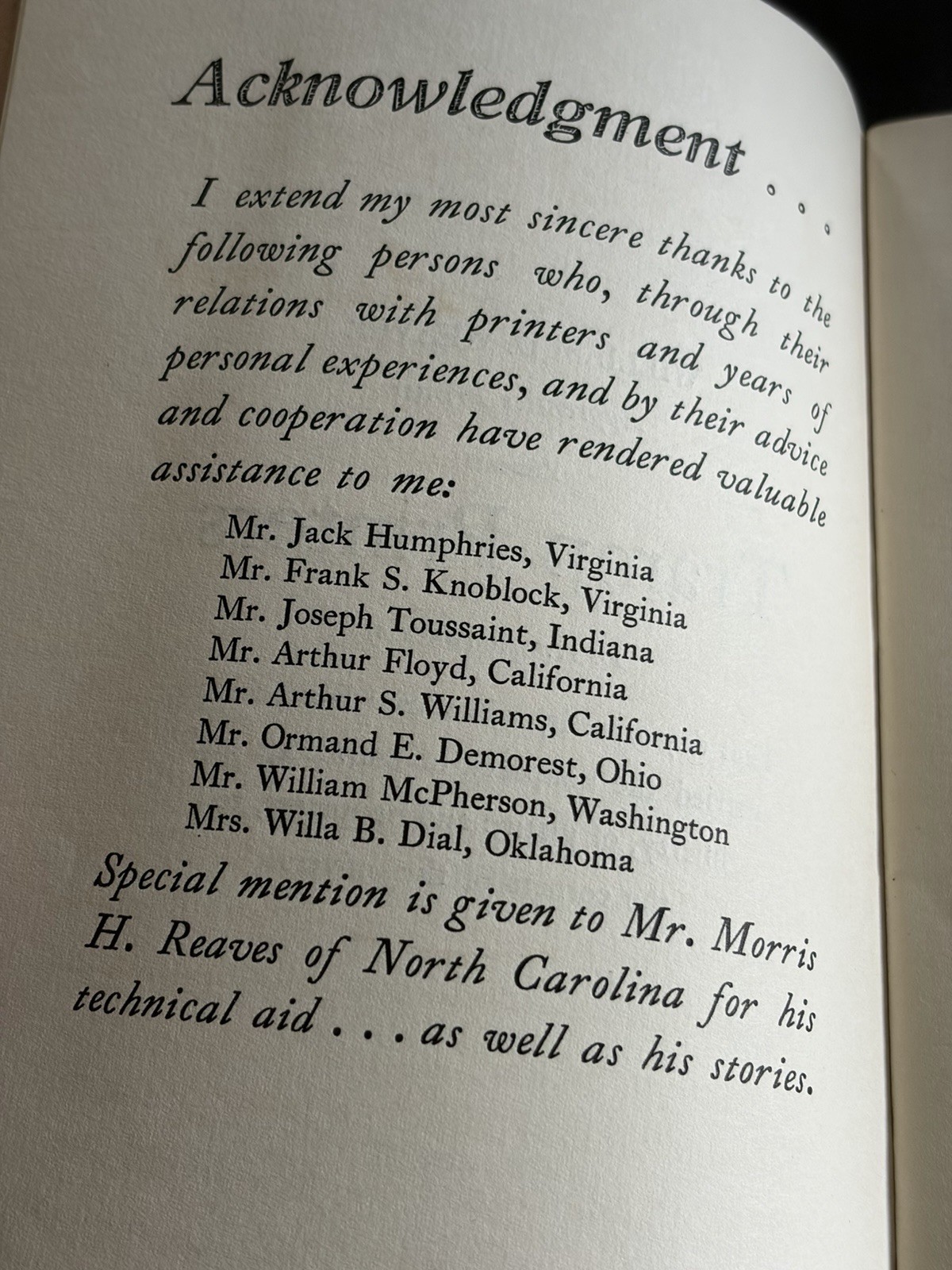 1941 Tramp Printers William D. Weaver GPO Signed J.A. Toussaint PB Book