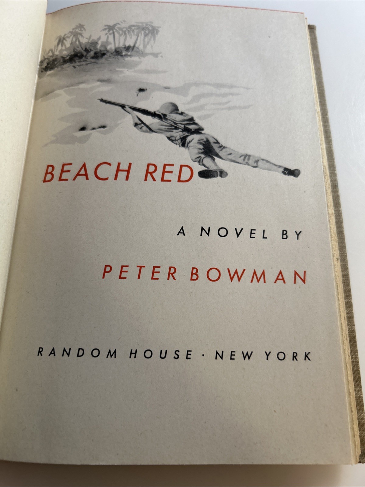 Beach Red by Peter Bowman – 1945 Random House HC ? 2904
