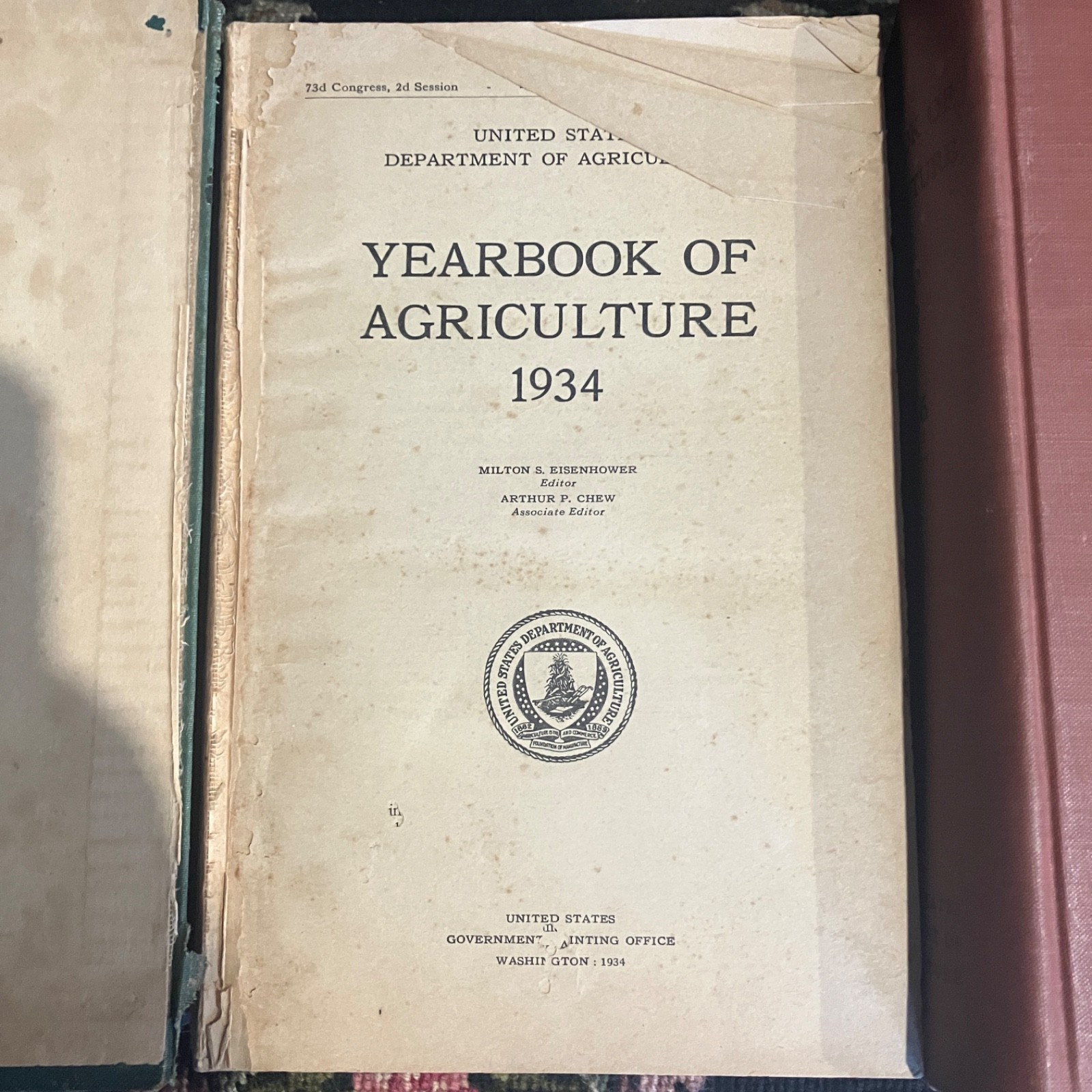 Lot of 3 Vintage 1930s Yearbook of Agriculture Books 1932, 1934,1936 USA Farming