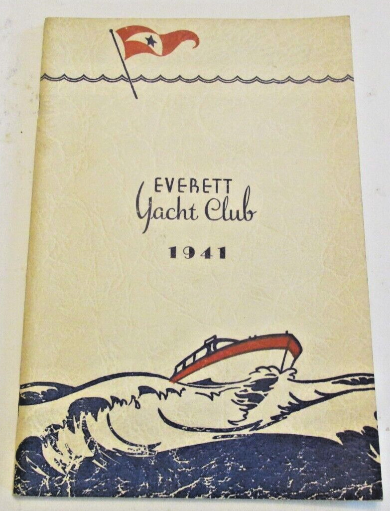 VTG 1941 Everett WA Yacht Club Program Photos Coast Guard Officers Owners Ad
