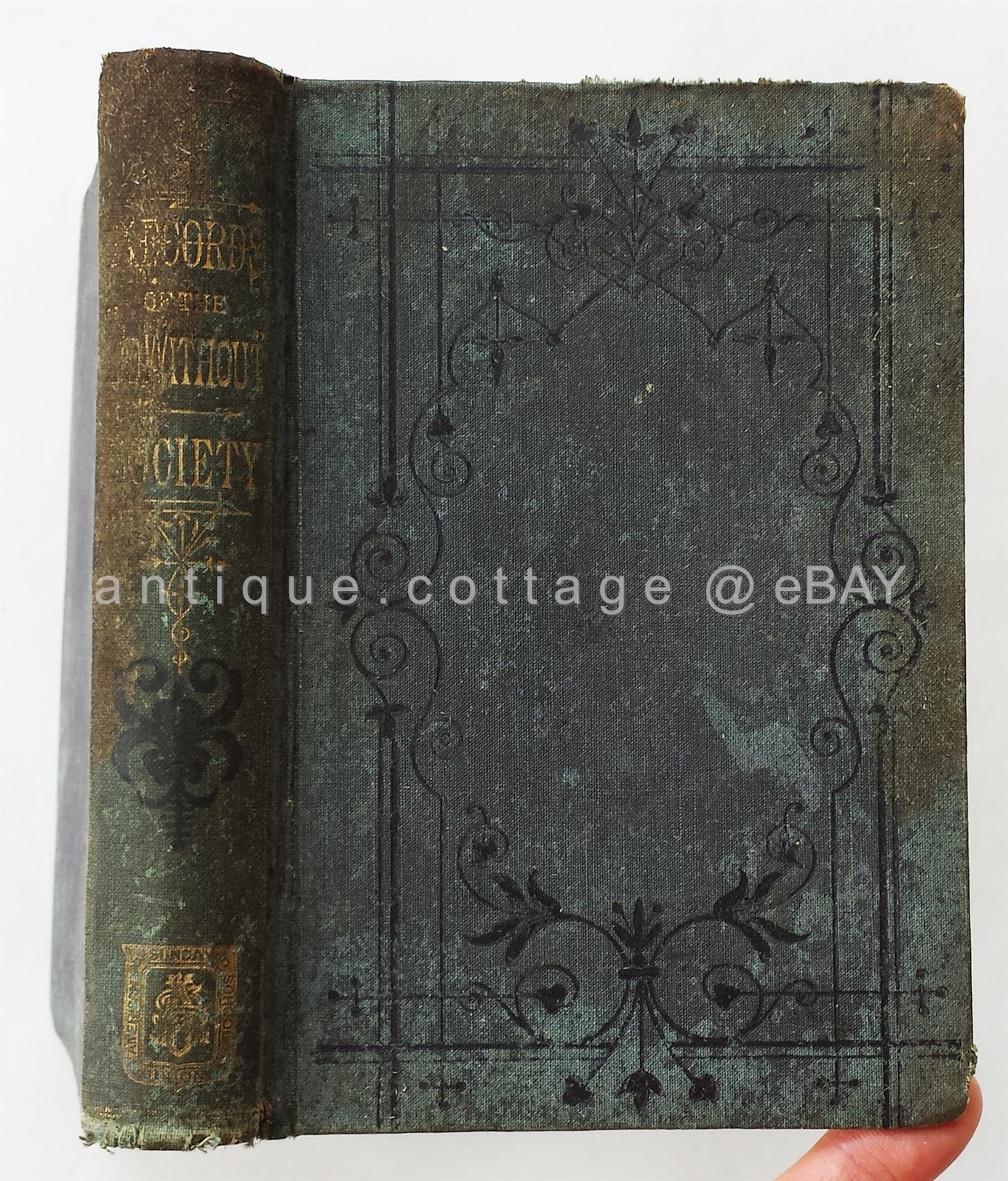 1878 antique CHRISTIAN RECORDS of THE DO WITHOUT SOCIETY BOOK by EMILY HARTLEY