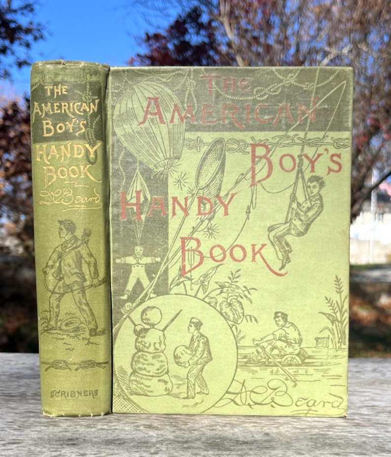 1899 VICTORIAN BOYS‘ Book CARPENTRY FISHING GAMES TOYS Boat Building Kites Hobby