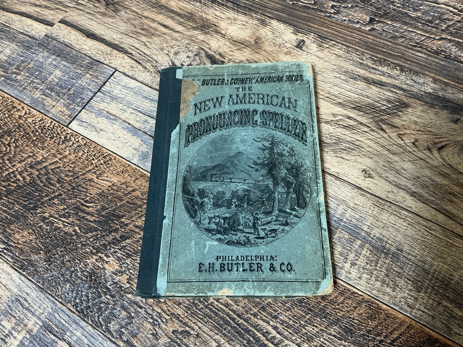 Antique Book The New American pronouncing Speller 1872 E.H. Butler ILLUSTRATED