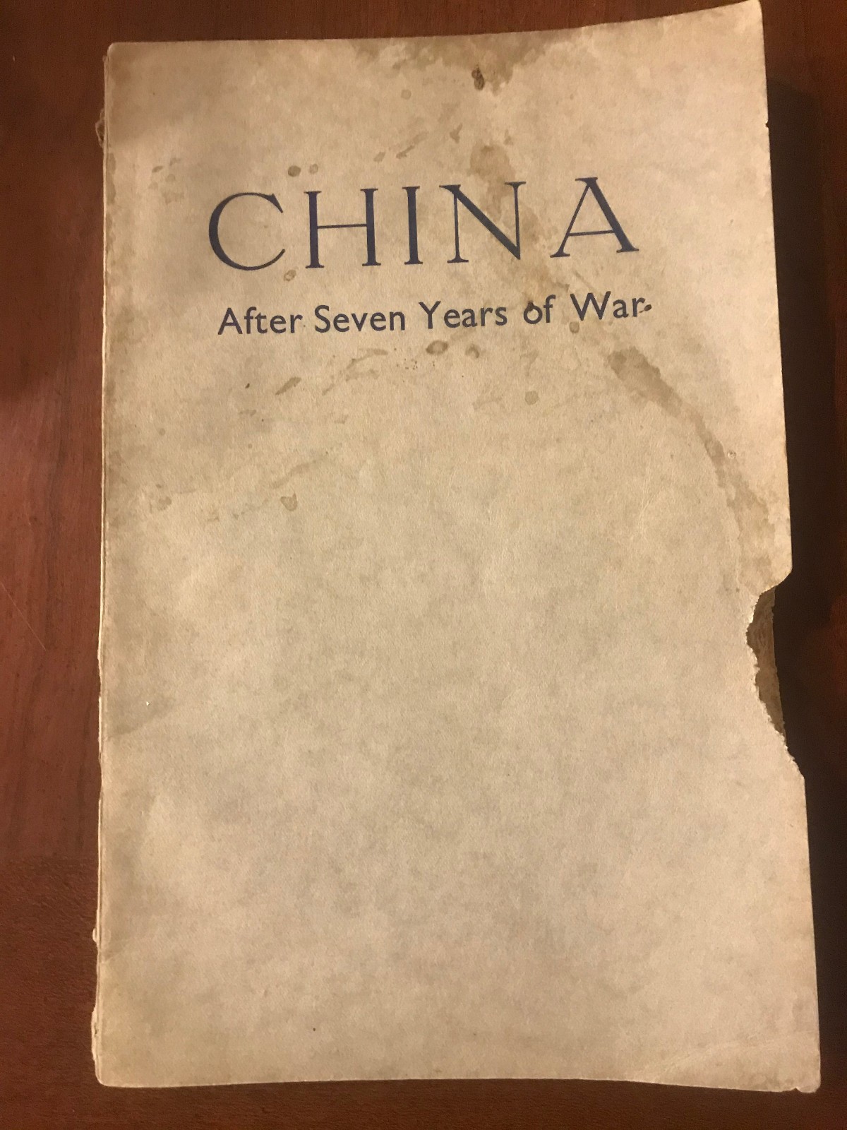 RARE-China After Seven Years of War-Published by Chinese Ministry of Information