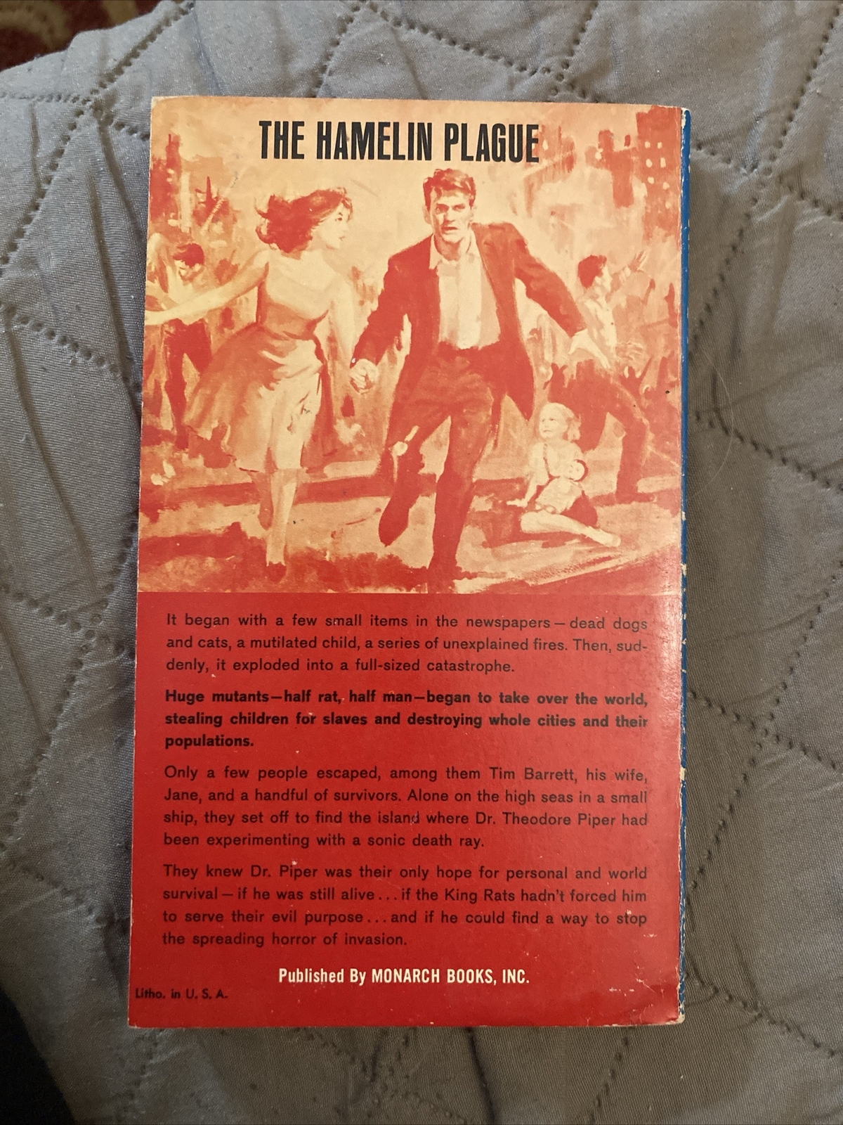 Horror SF gga Vintage Pb, The Hamelin Plague by Chandler, Monarch 390, 1963, VG+
