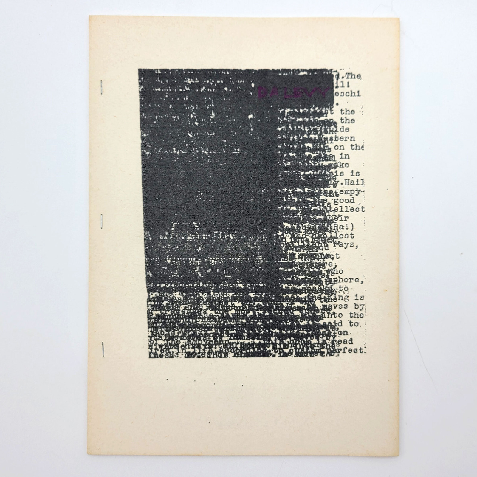 Scarab Poems 1978 d.a. levy ~ Concrete Poetry
