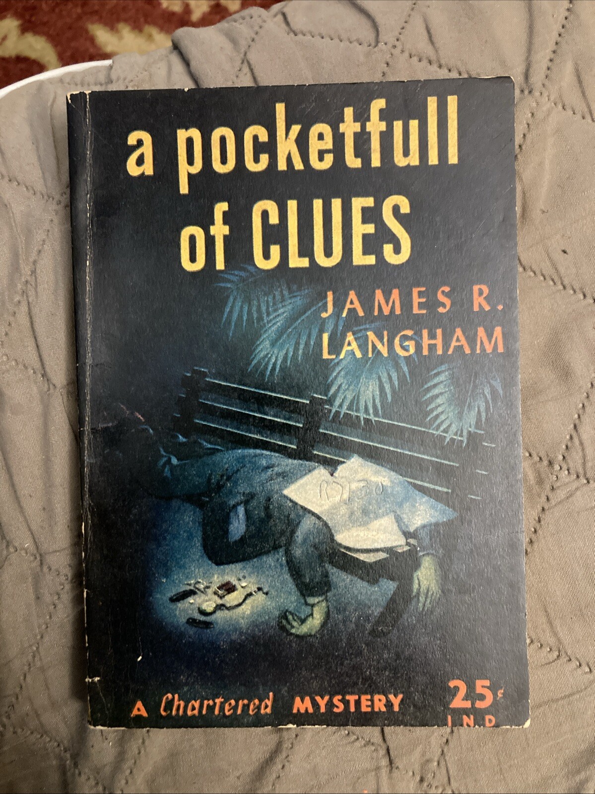 Crime digest Vintage Pb, Pocketfull Of Clues by Langham, Chartered 28, 1946, VG+