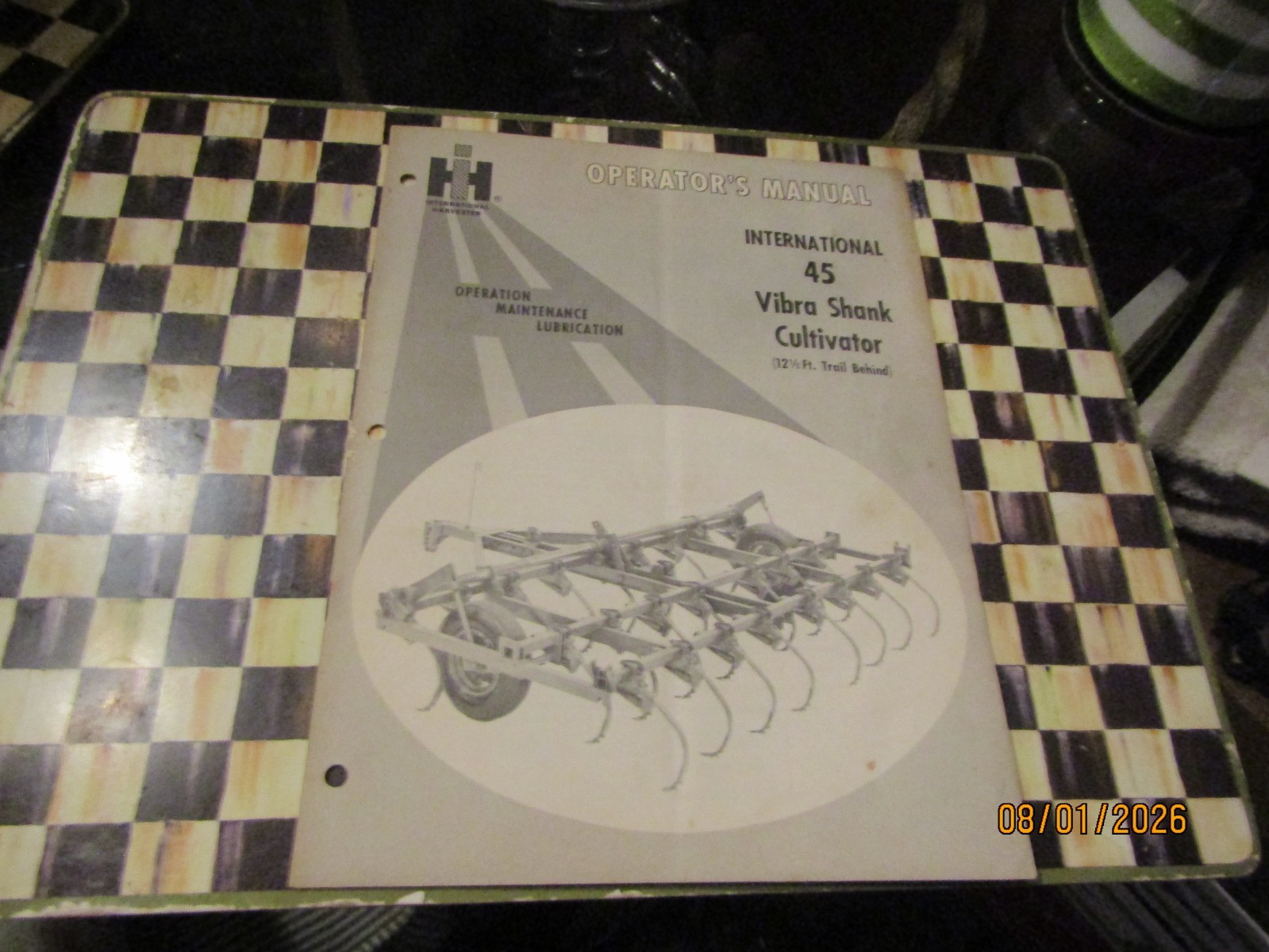 Vintage International Harvester IH Operator’s Manual 45 Vibra Shank Cultivator