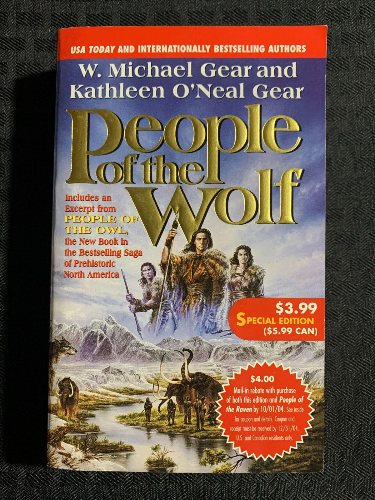 1990 PEOPLE OF THE WOLF by Michael & Kathleen Gear FVF 7.0 TOR Paperback
