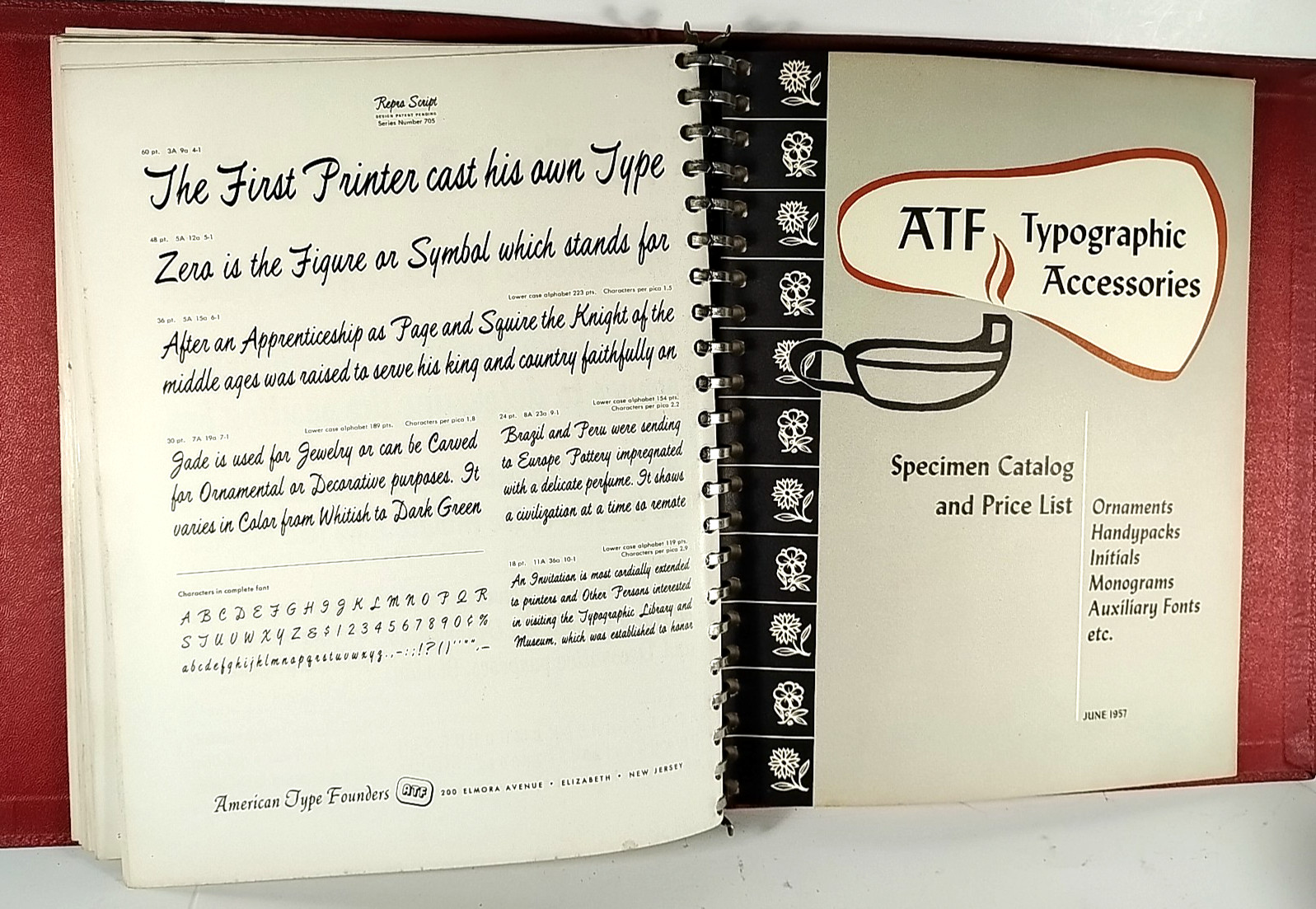 1955 American Type Founders „Design with Type“ Planning Book VINTAGE