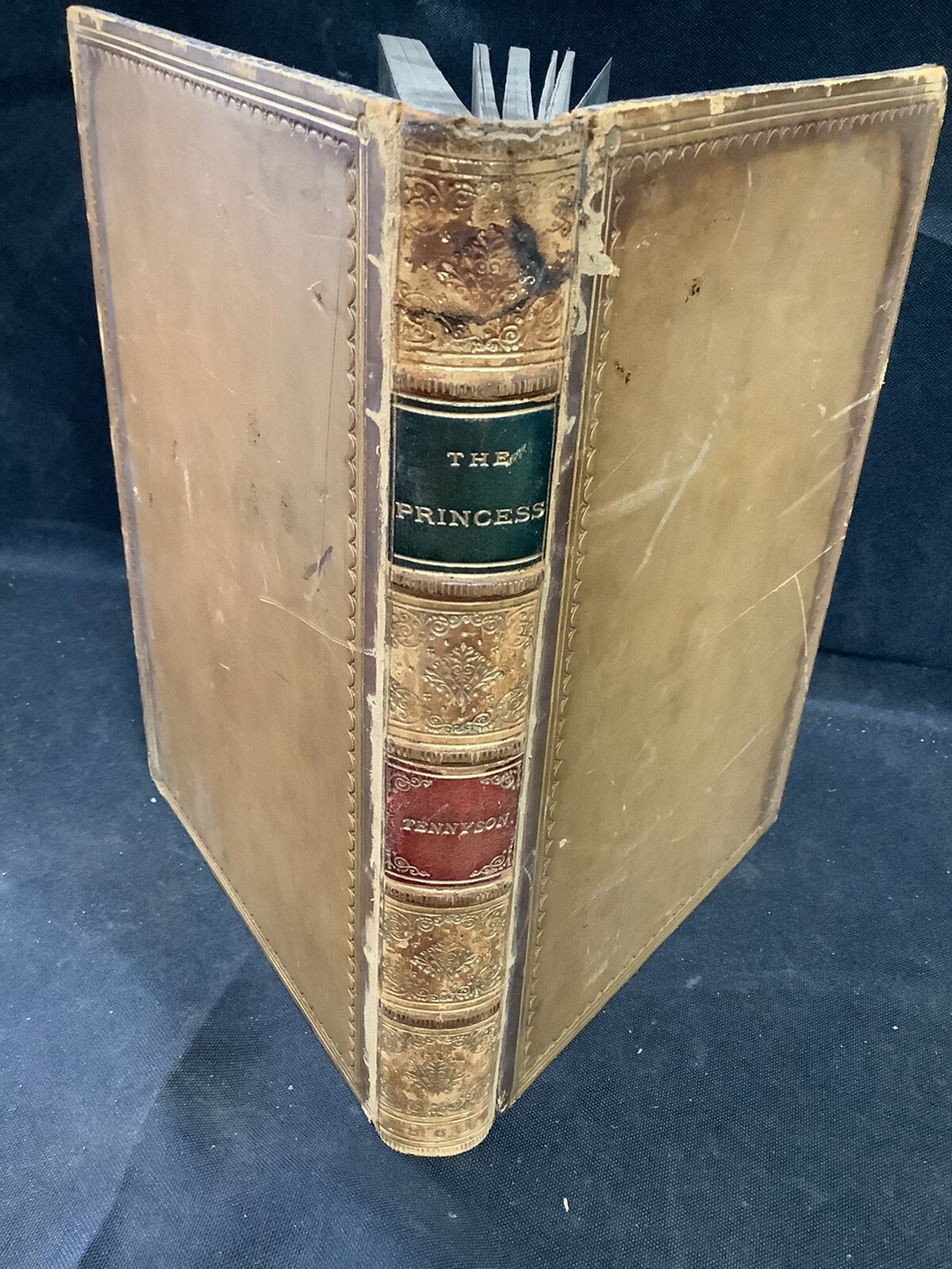 * Illustrated 1860 Leather Binding The Princess By Tennyson