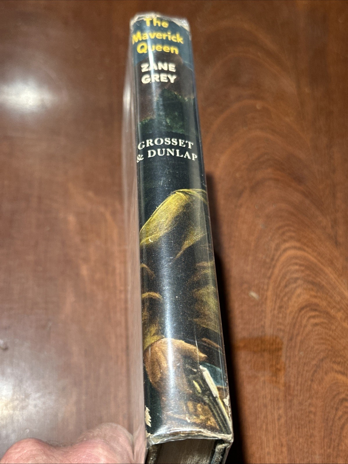 Zane Grey / The Maverick Queen 1st Edition 1950 HC DJ Cowboy Gold