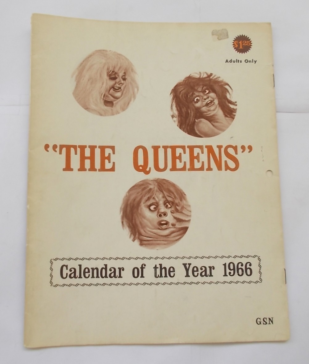 THE QUEENS 1966 Calendar Female Nude Artwork Campy Poems Risque Rare (Sexist)
