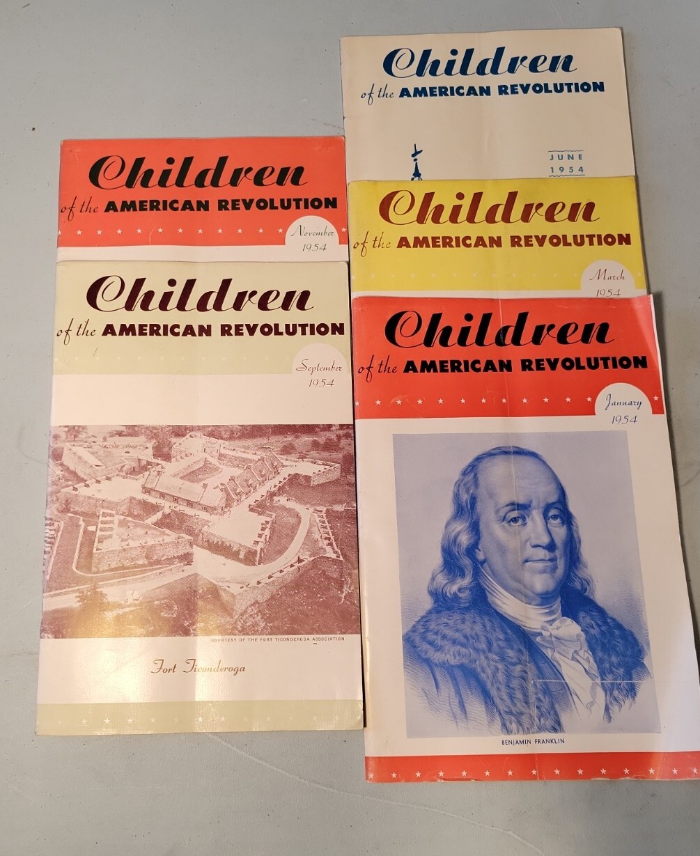 5 Children of the American Revolution Issues 1954