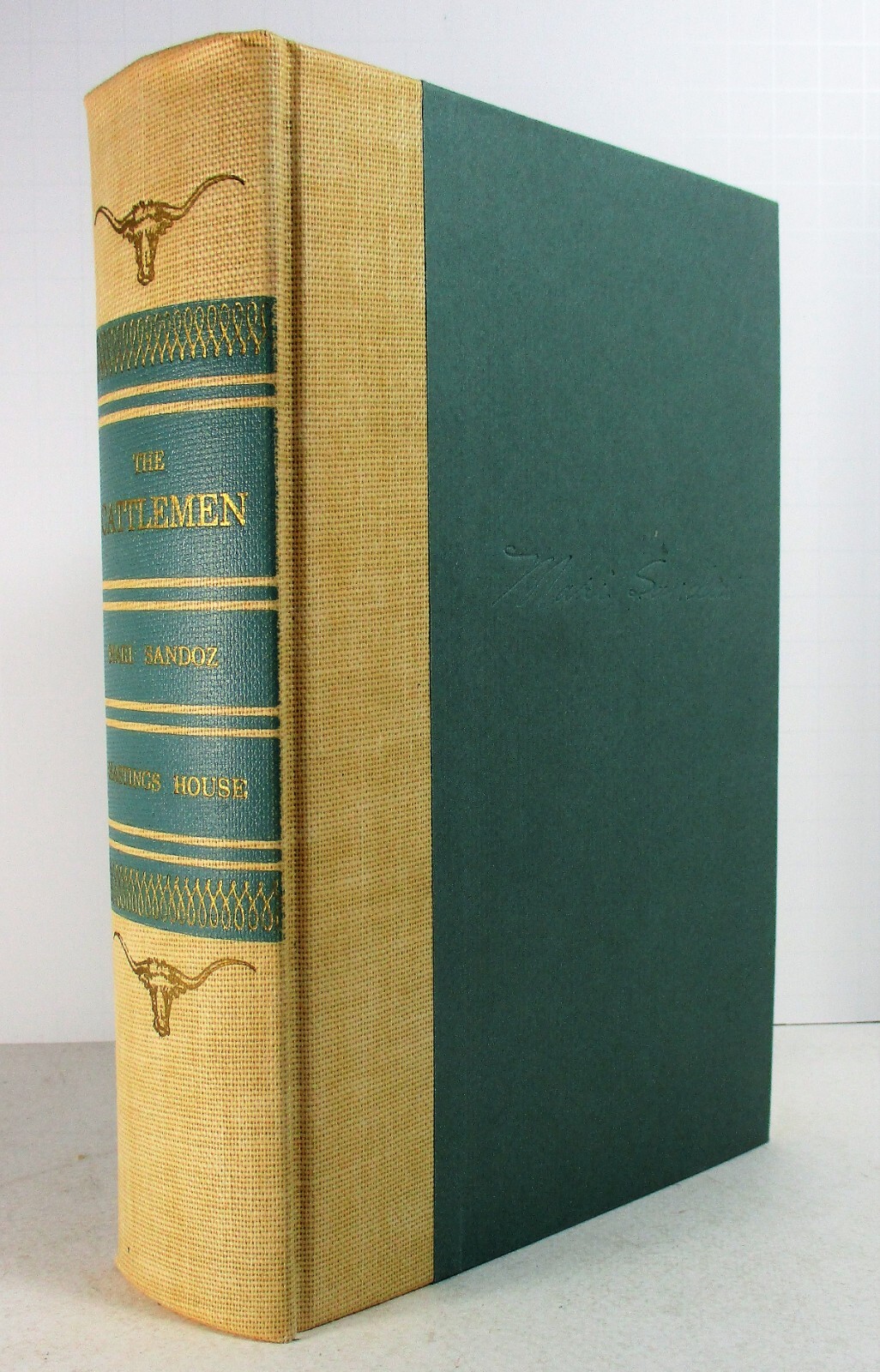 SIGNED LTD ED „The Cattlemen“ Mari Sandoz 1958 Slipcased HC w/DJ Hastings House
