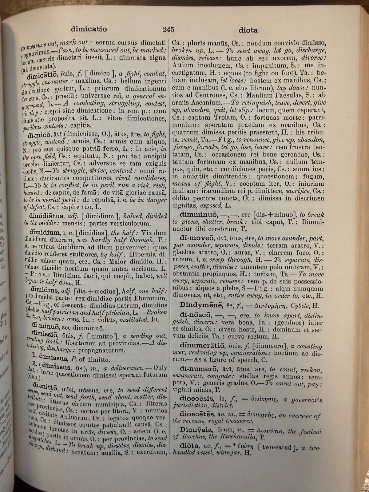 An Elementary Latin Dictionary by Charlton T. Lewis (HC 1918)