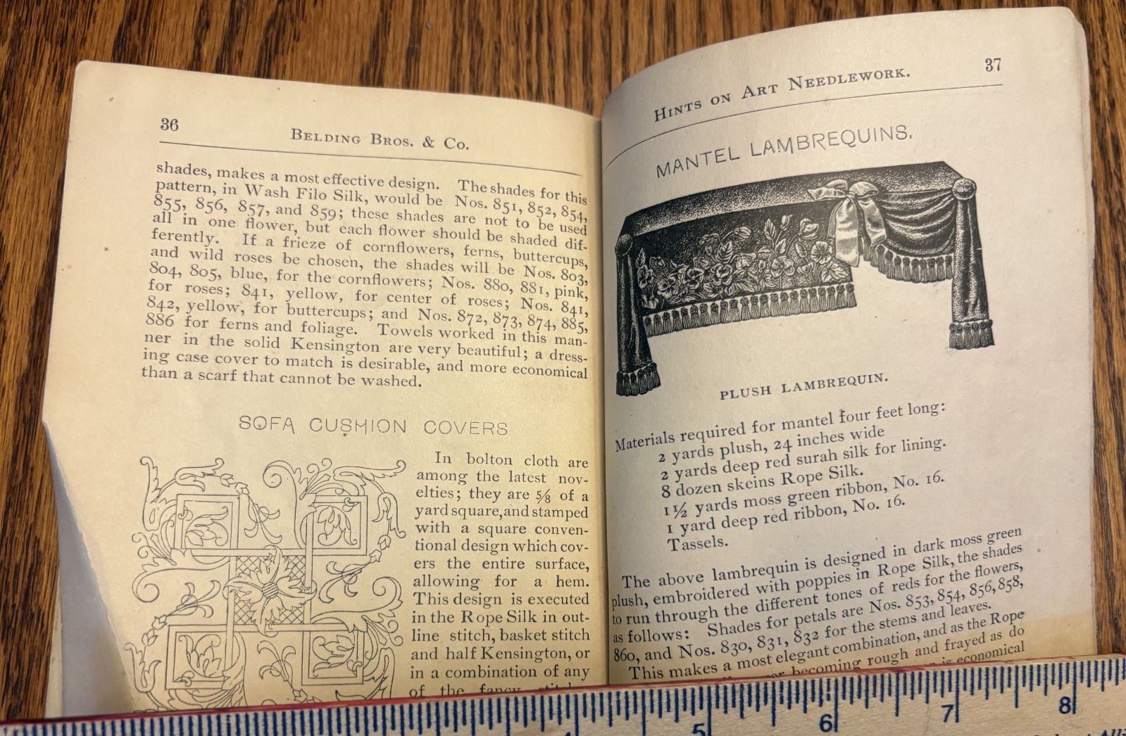 Belding Bros. „Hints on Art Needlework“ 1888 Booklet