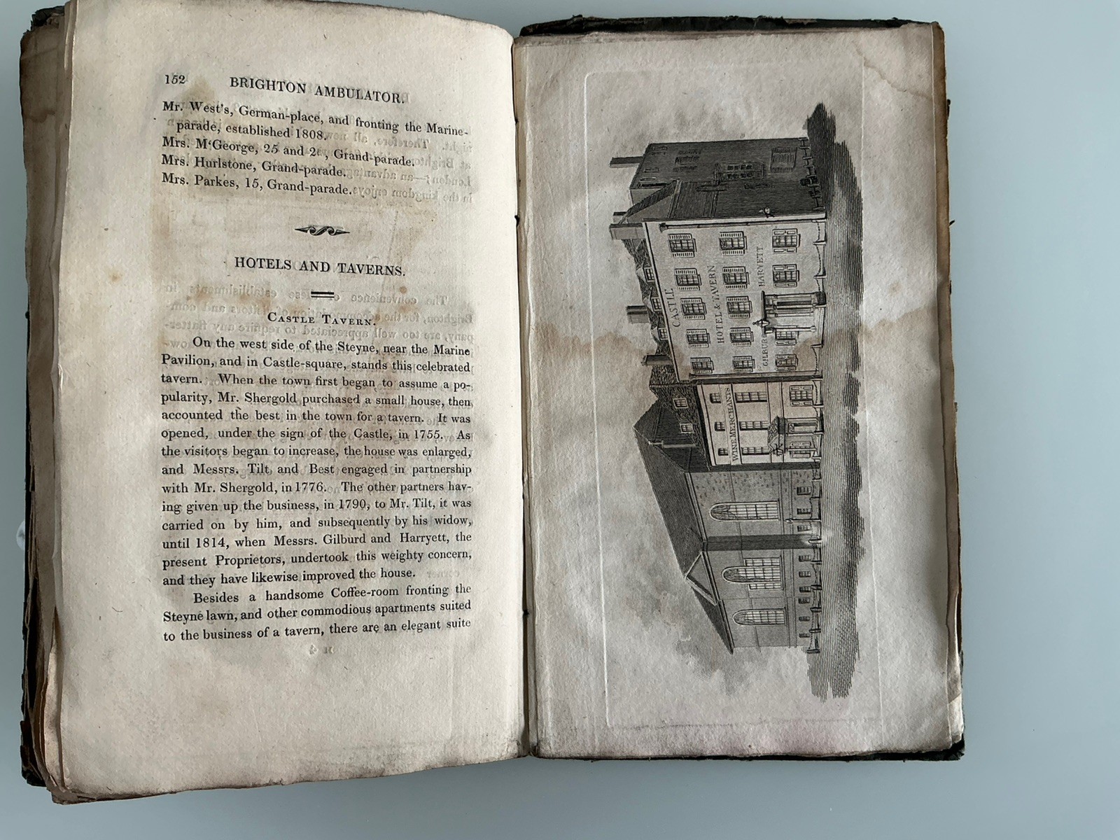 THE BRIGHTON AMBULATOR – WITH PLATES – C WRIGHT- 1818 ORIGINAL SUSSEX. SCARCE.