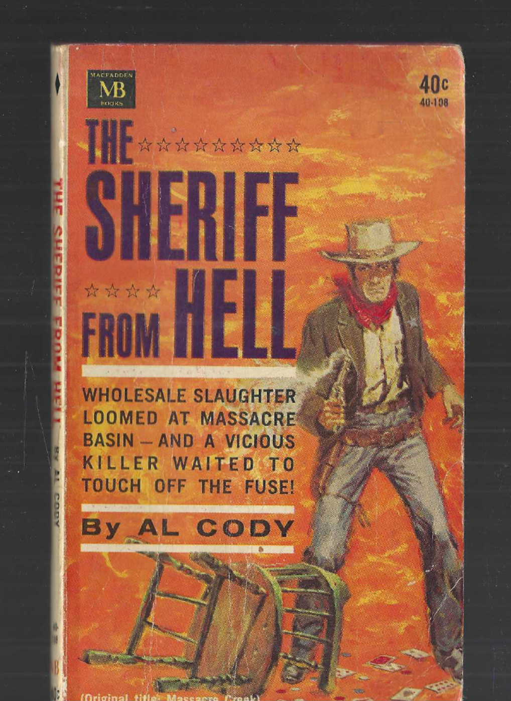 The Sheriff From Hell by Al Cody 1963 vintage pulp Westerns cowboys PB Good Book