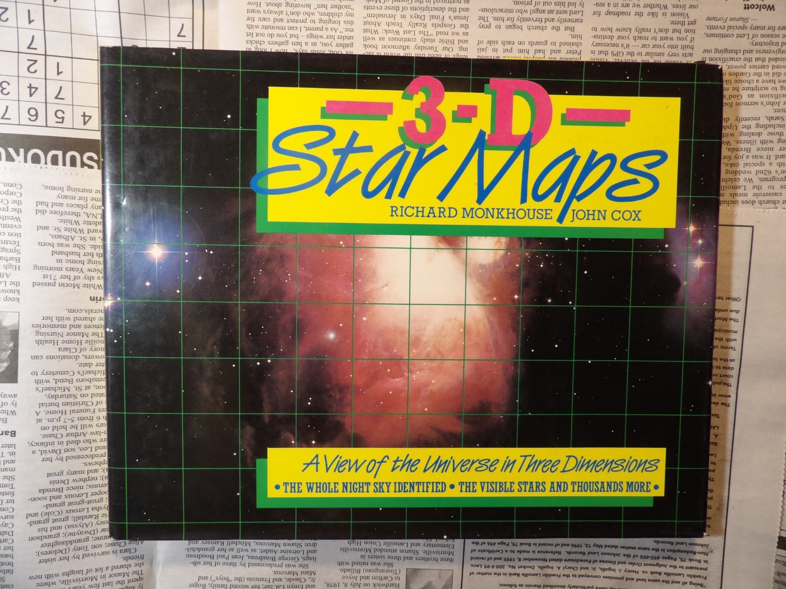 3-D Star Maps – Monkhouse – Cox – First Edition 1989 – NO GLASSES