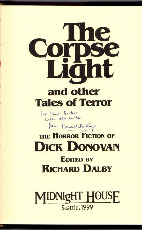 The Corpse Light by Dick Donovan (ps. James Muddock) Signed