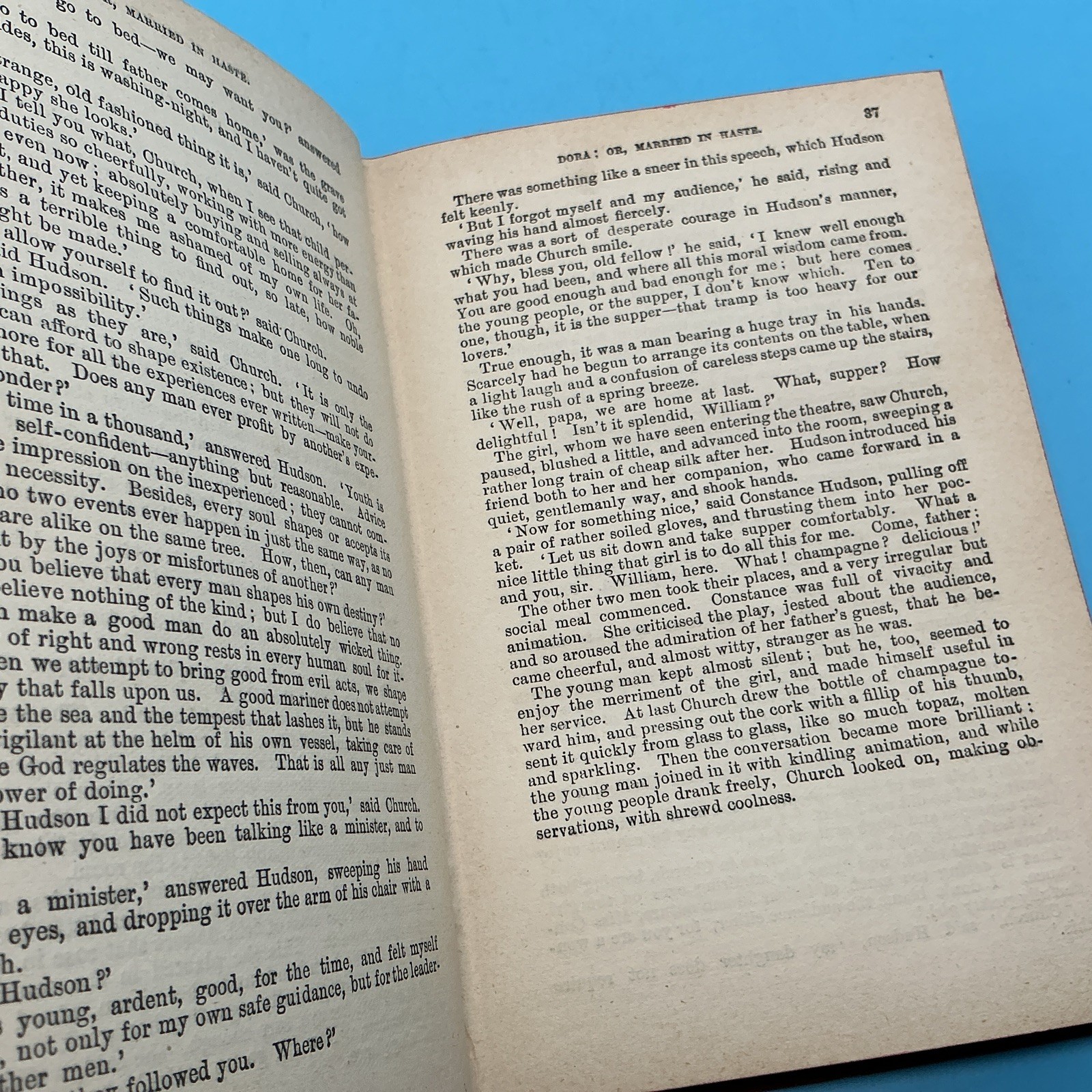 Dora ; Or Married In Haste. By Ann S Stephens. Milner Red Book.