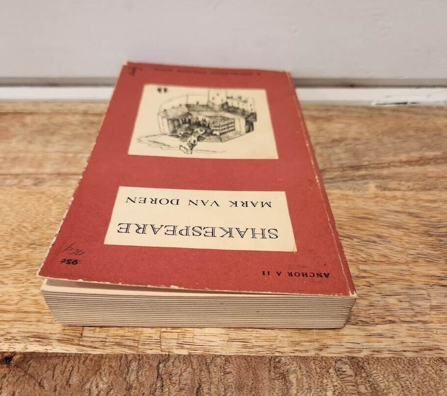 Shakespeare Mark Van Doren Paperback Book Doubleday Anchor – 1953