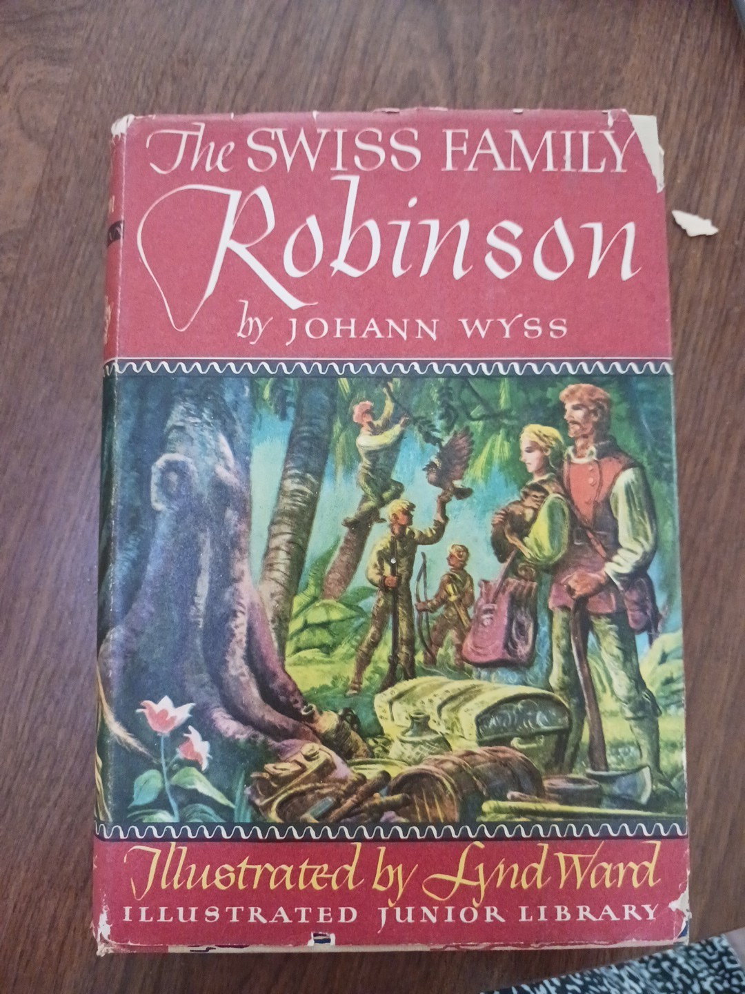 THE SWISS FAMILY ROBINSON by Johann Wyss (HC/DJ/Illustrated Junior Library) 1949