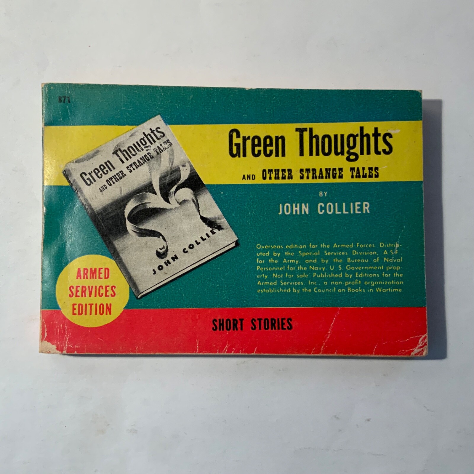 Green Thoughts by John Collier 1945 Armed Services Edition 871 – Very Good+