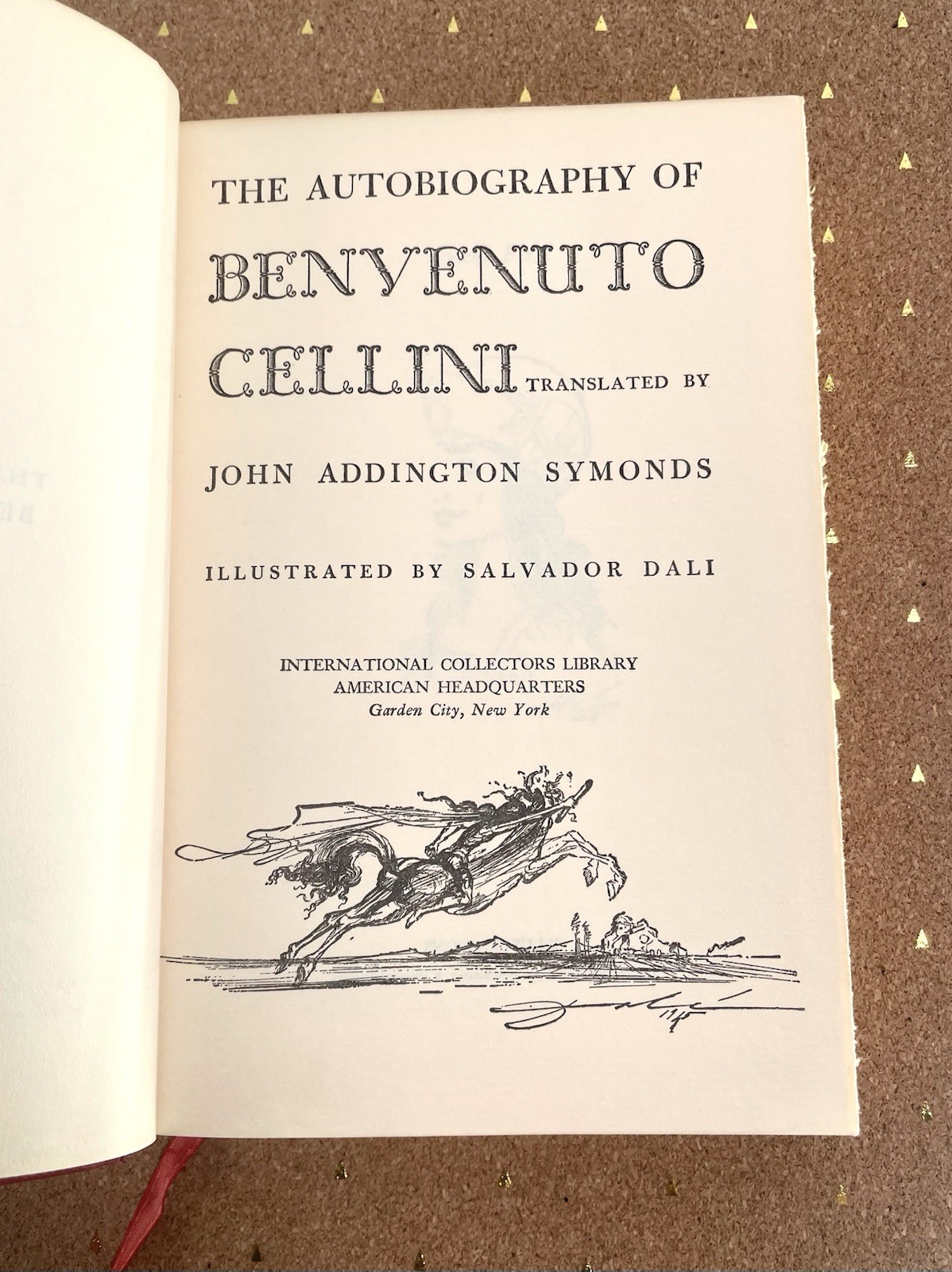VTG 1946 Illustrated By SALVADOR DALI -The Autobiography Of Benvenuto Cellini HC