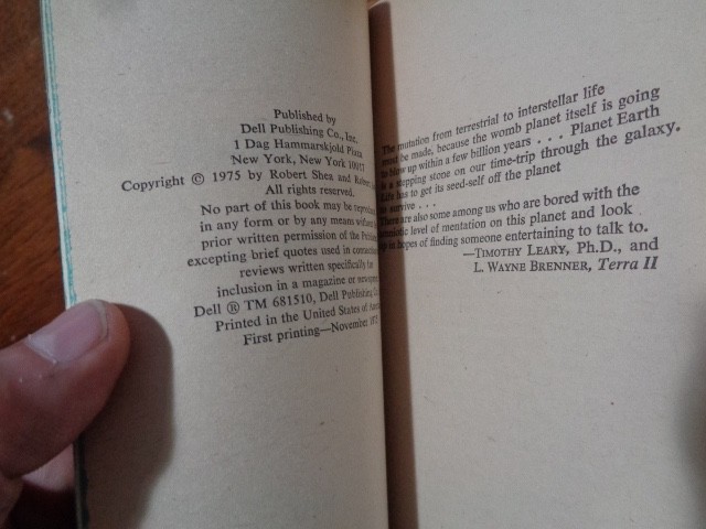 ILLUMINATUS Trilogy Robert Anton Wilson: Shea stated First print DELL vguc PBO’s