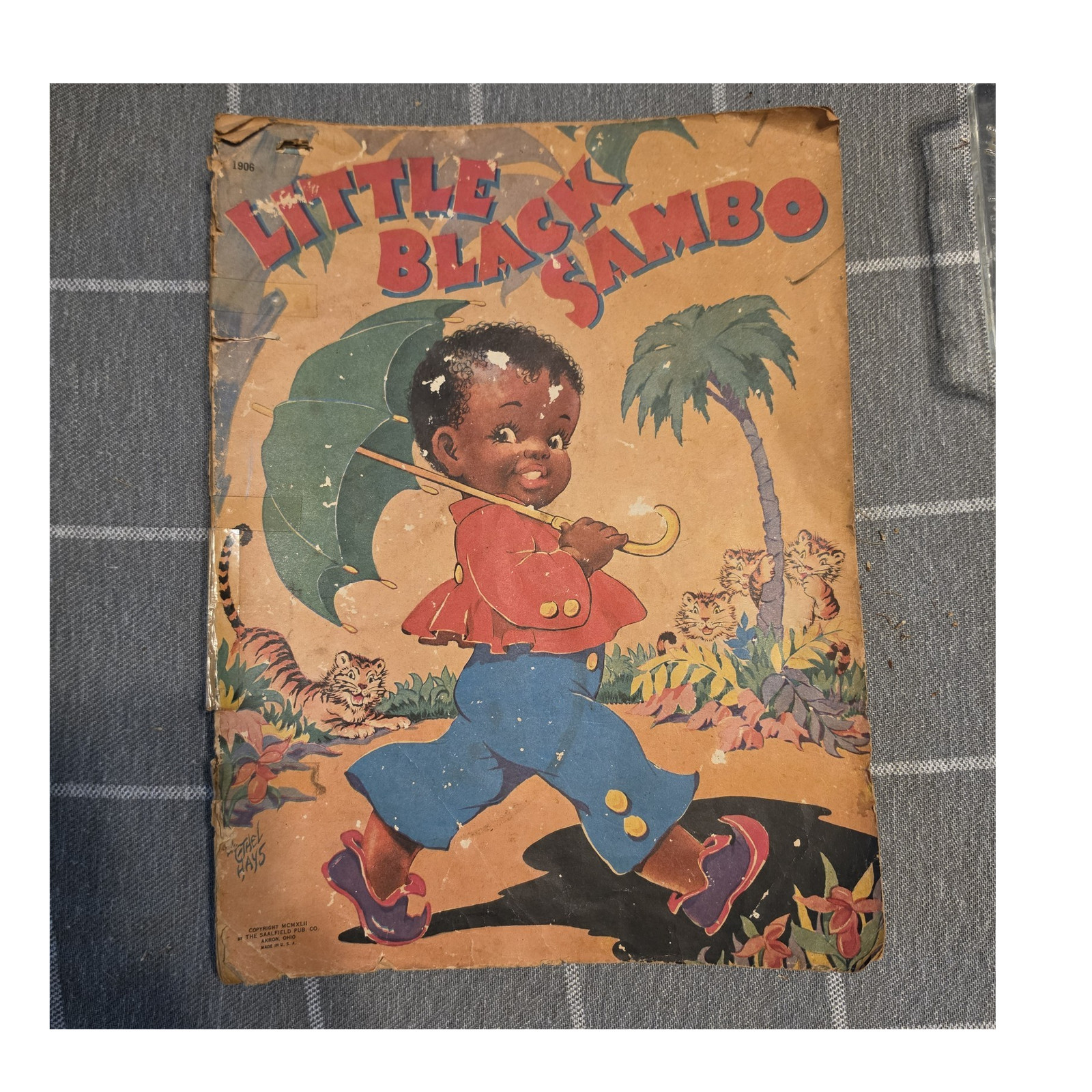 Saalfield Little Black Sambo 1906 Helen Bannerman Illus Softcover Ethel Hays