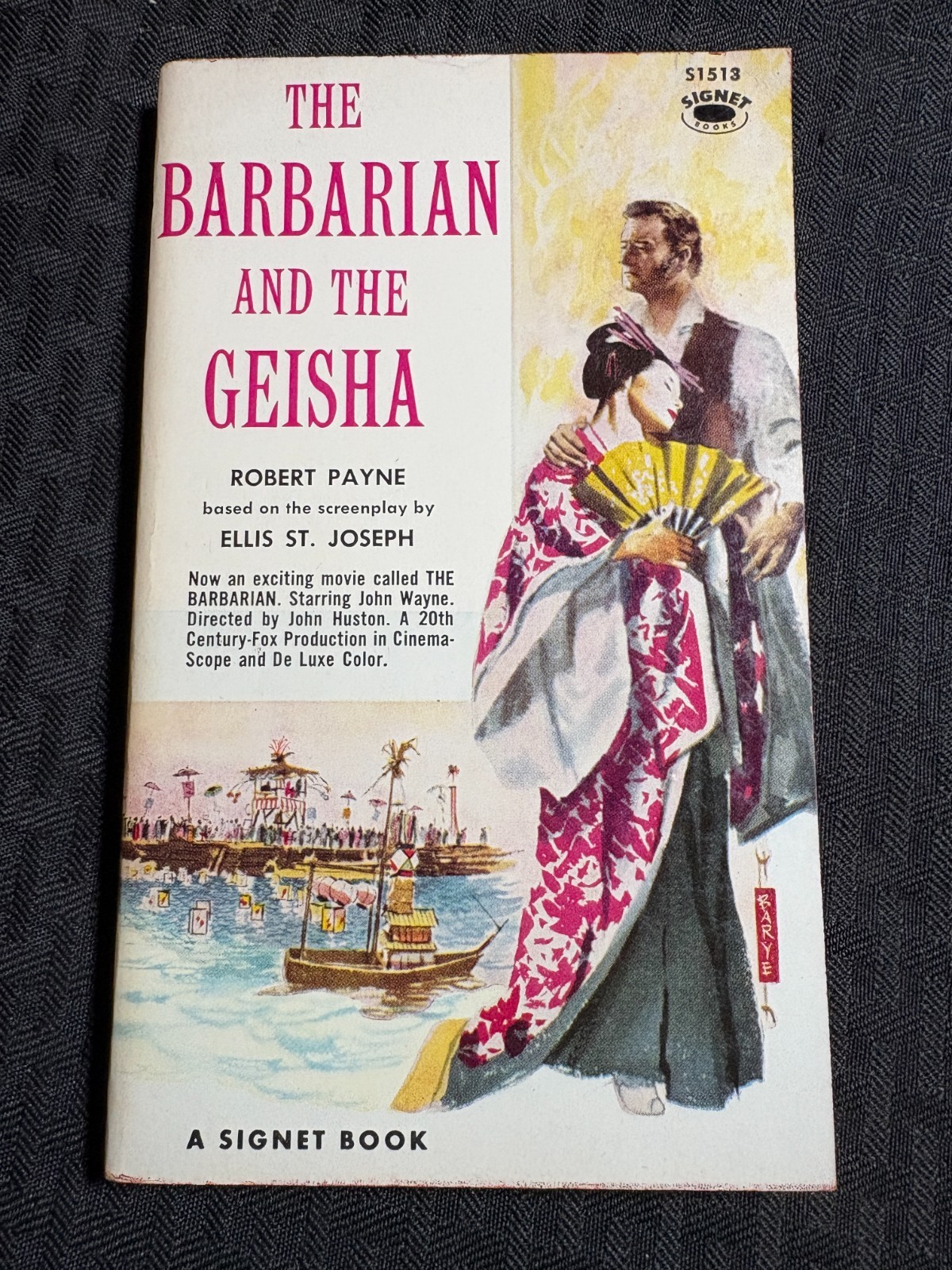 1958 BARBARIAN AND THE GEISHA by Robert Payne VG+ 4.5 1st Signet S1513 Paperback