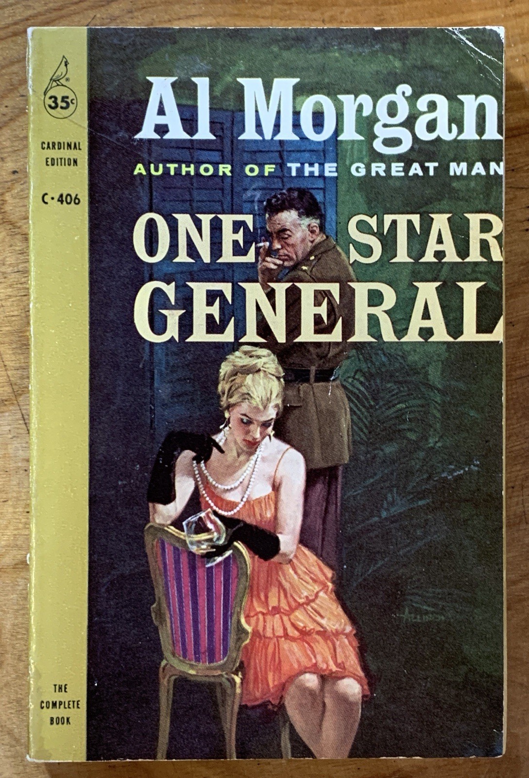 One Star General by Al Morgan – vintage 1960 Cardinal pb, Jerry Allison GGA