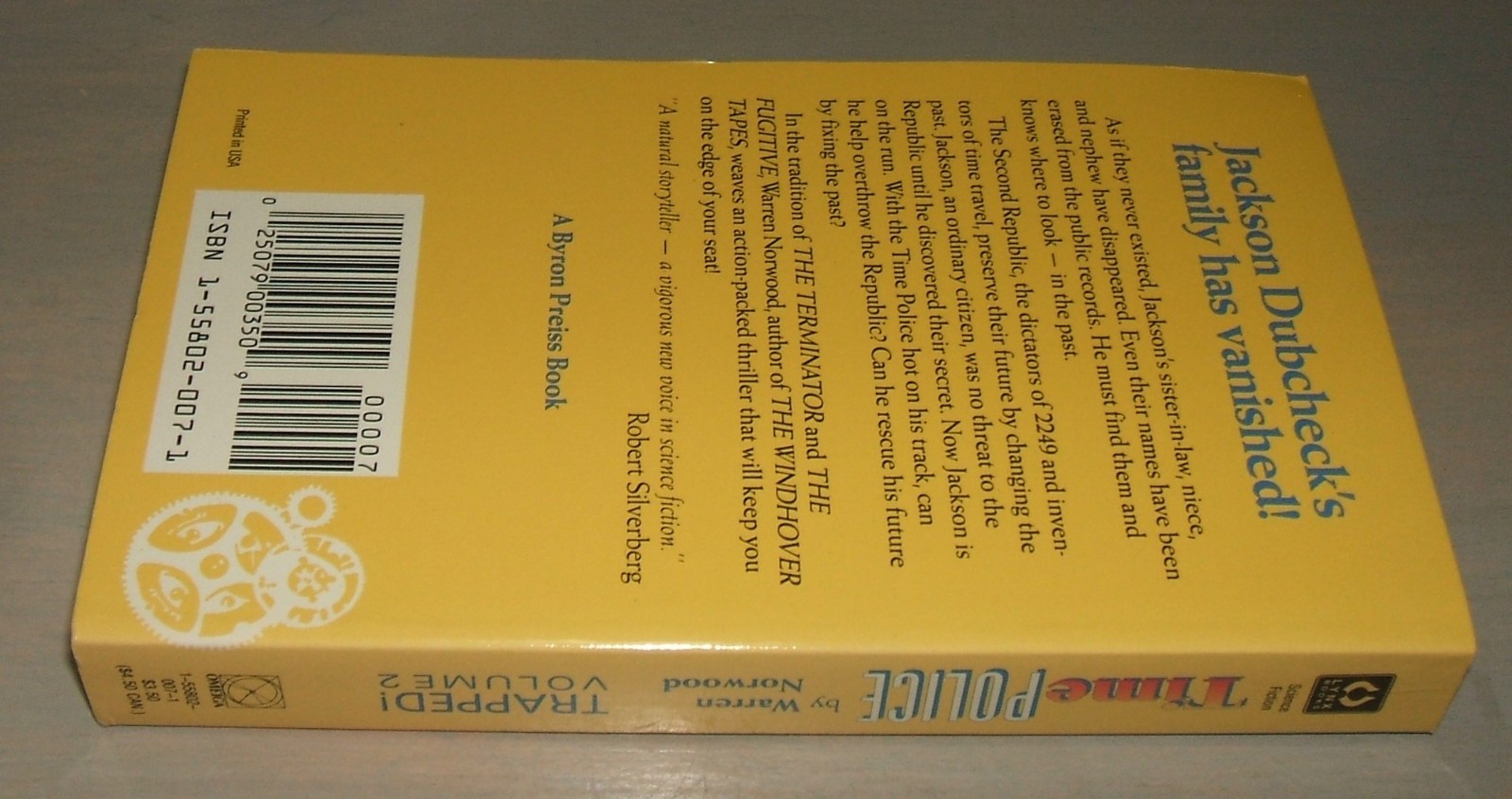 Trapped Time Cop #2 by Warren Norwood 1989 First Edition Unread Copy