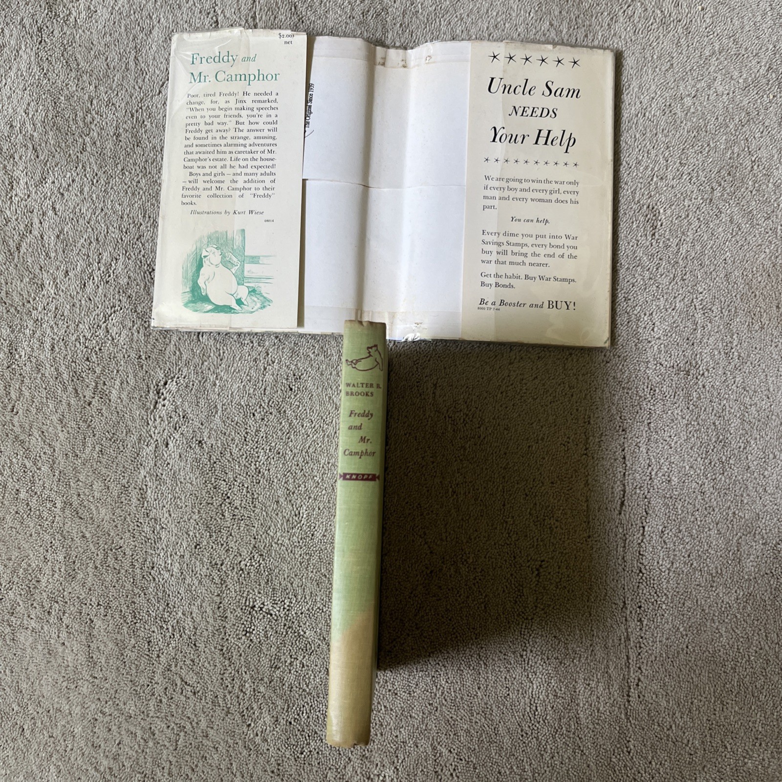 Freddy And Mr. Camphor, Walter Brooks. Knopf/Overlook 1944. First Edition.
