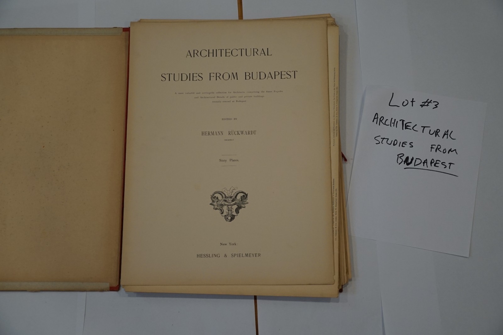 1890 Architectural Studies From Budapest – 60 Large Folio Plates
