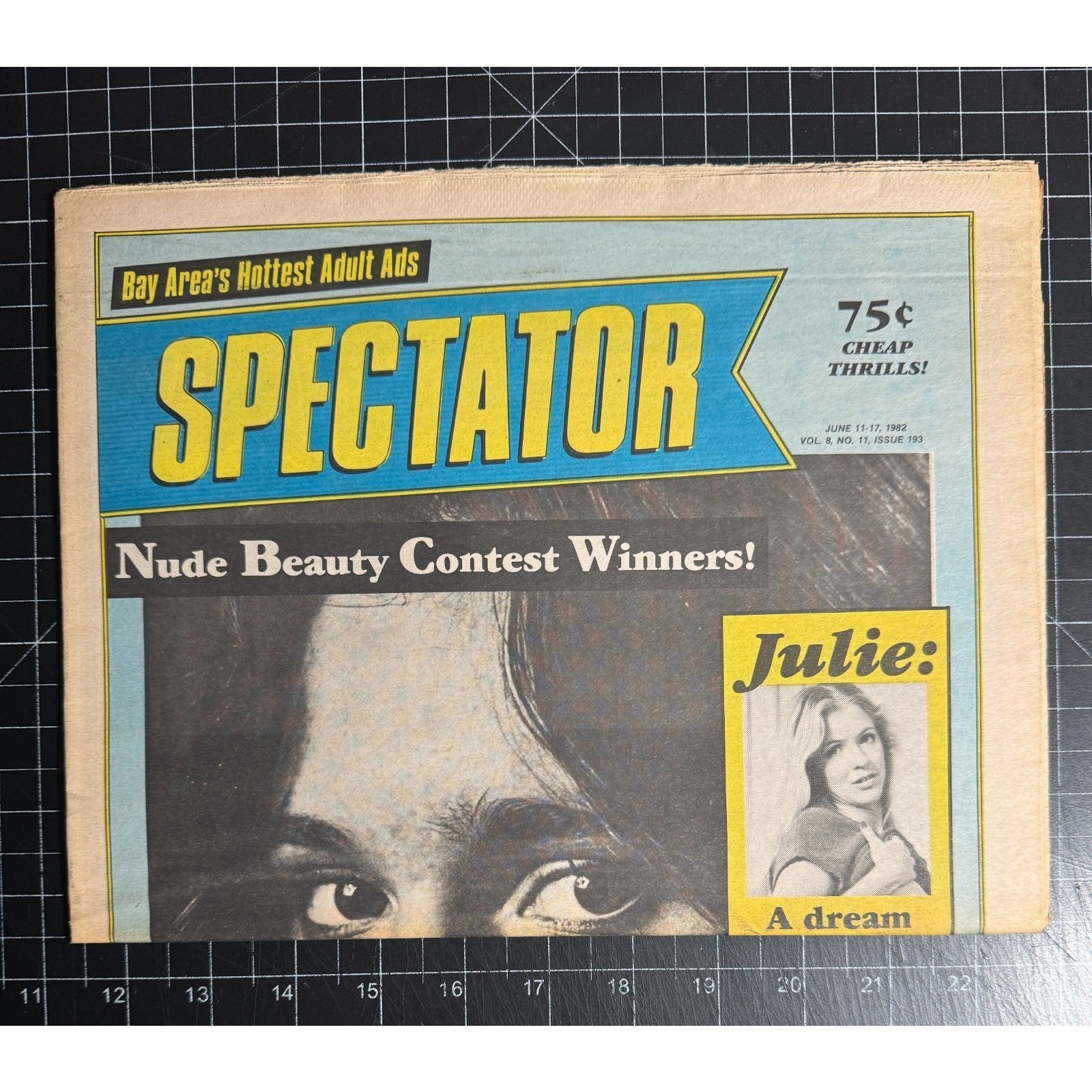 RARE – the Spectator v8n11 Issue 193 Uncirculated Bay Area Newsprint VG+ 6/11/82