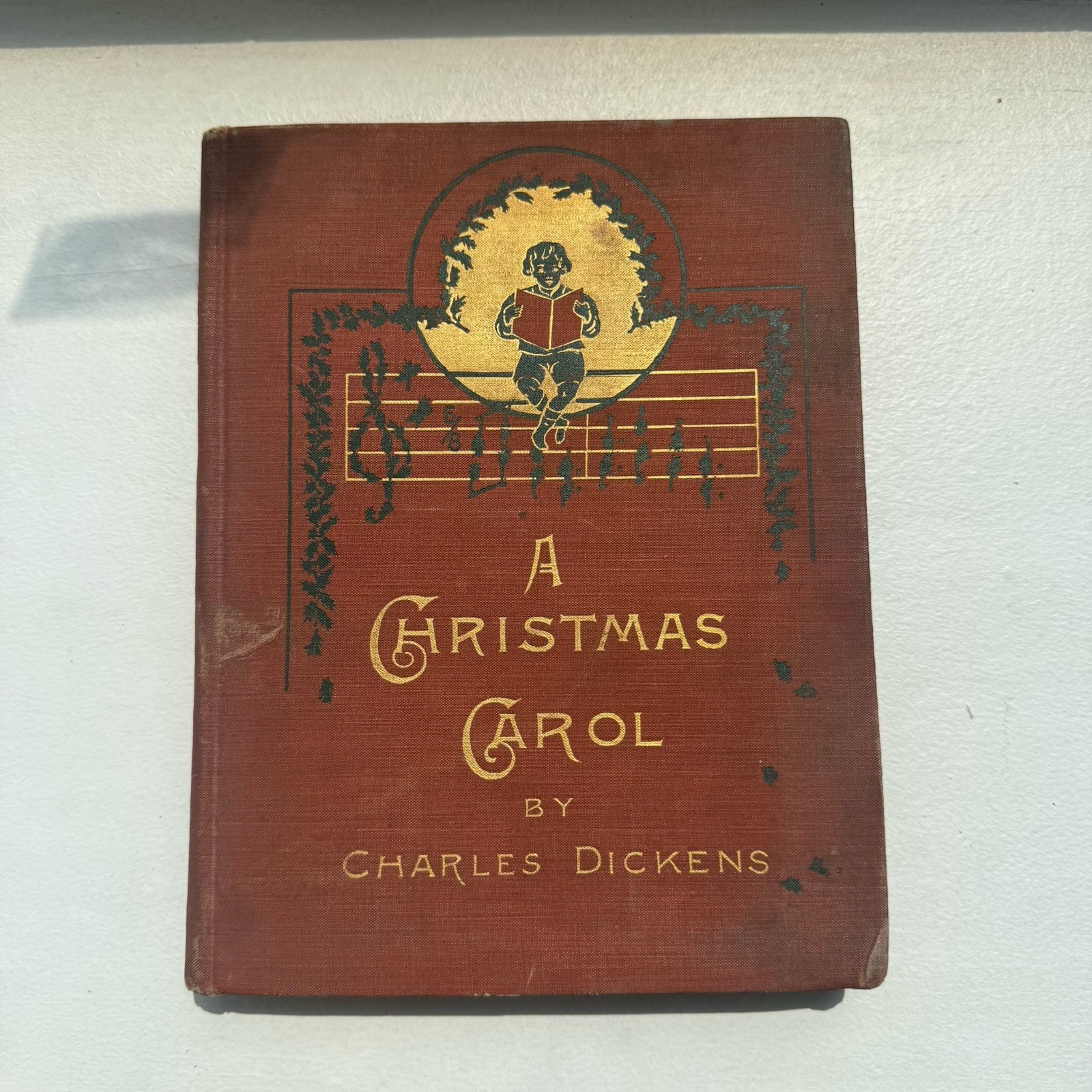 1890s A Christmas Carol Dickens Joseph Knight Illustrated Gilt Antique Book