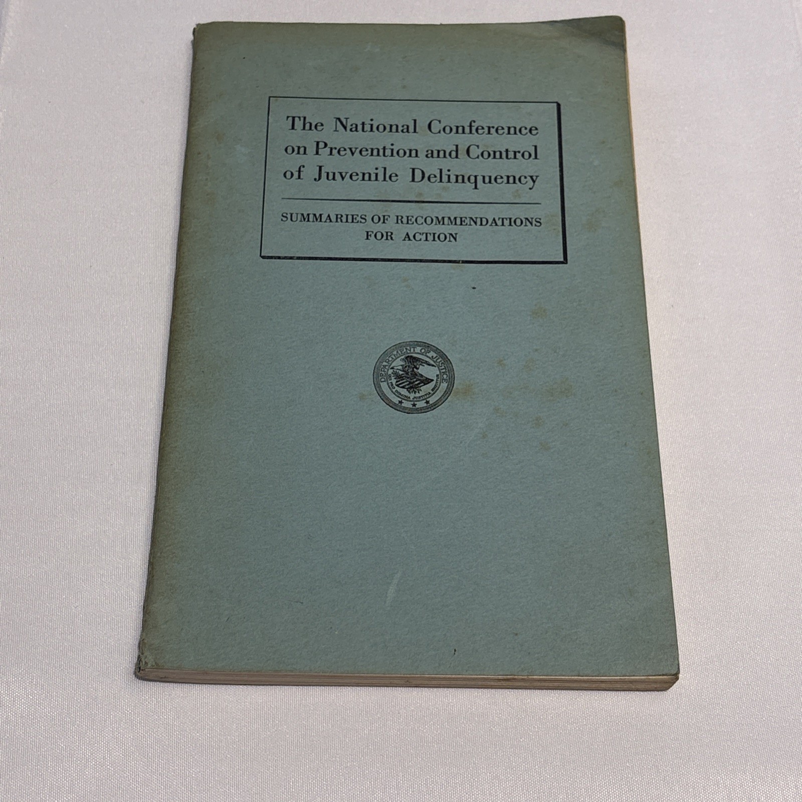 US National Conference On Prevention & Control Of Juvenile Delinquency 1947