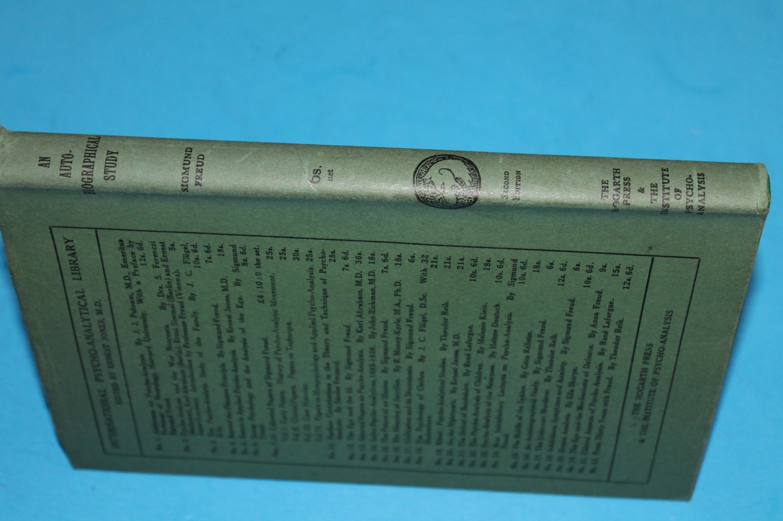 An Autobiographical Study by SIGMUND FREUD (1946 HB 2nd Edition) Psychoanalysis