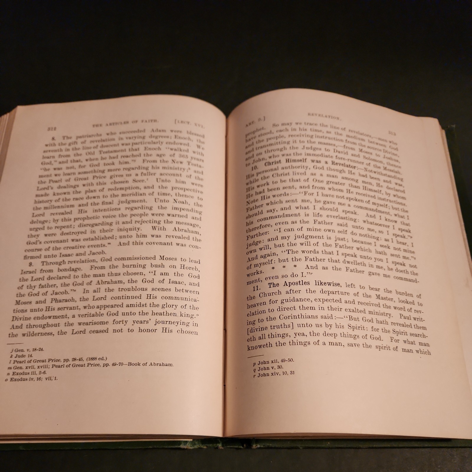 The Articles Of Faith, 1899 1st edition, green Cloth Hardcover Good Condition.