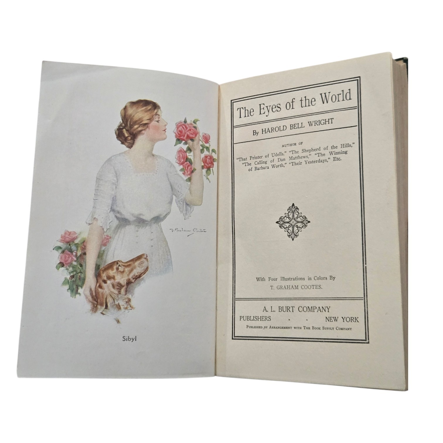 Set Of 3 Emerald Green Old Vintage Antique Rare Hardcover Books