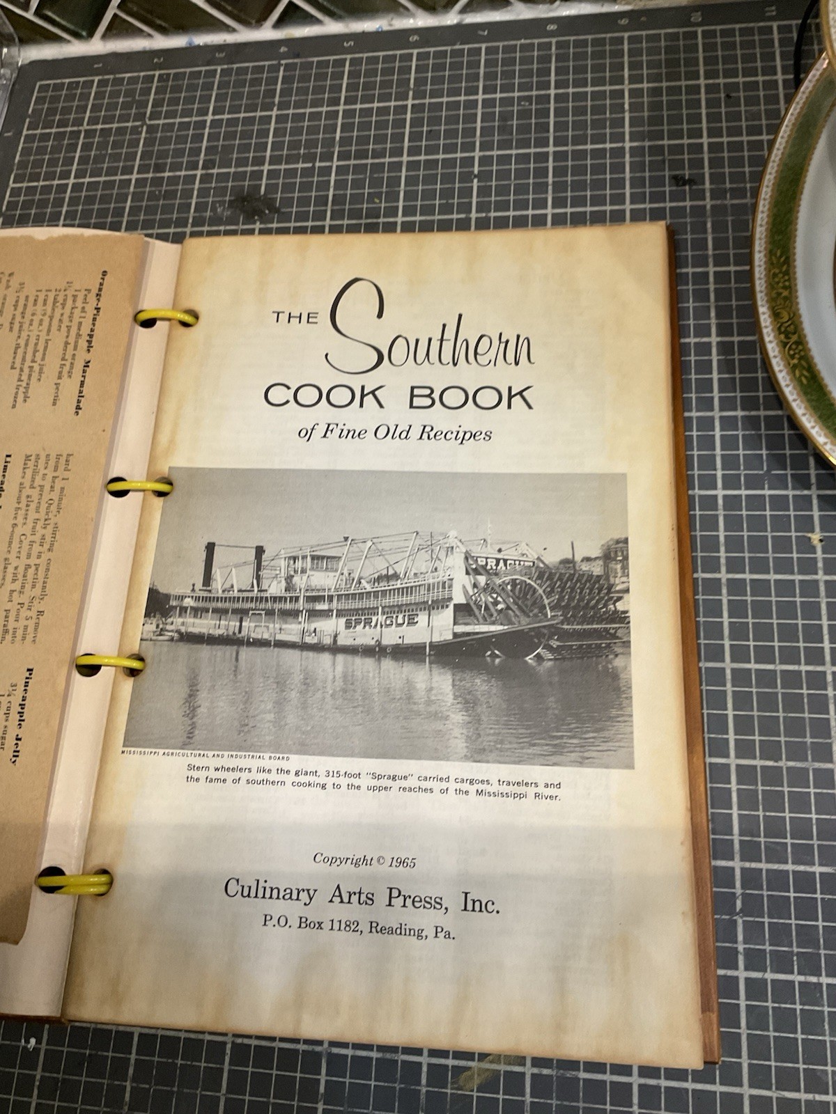 Vintage 1965 Southern Cookbook Wood Cover Fine Old Dixie Recipes Kitchen Decor