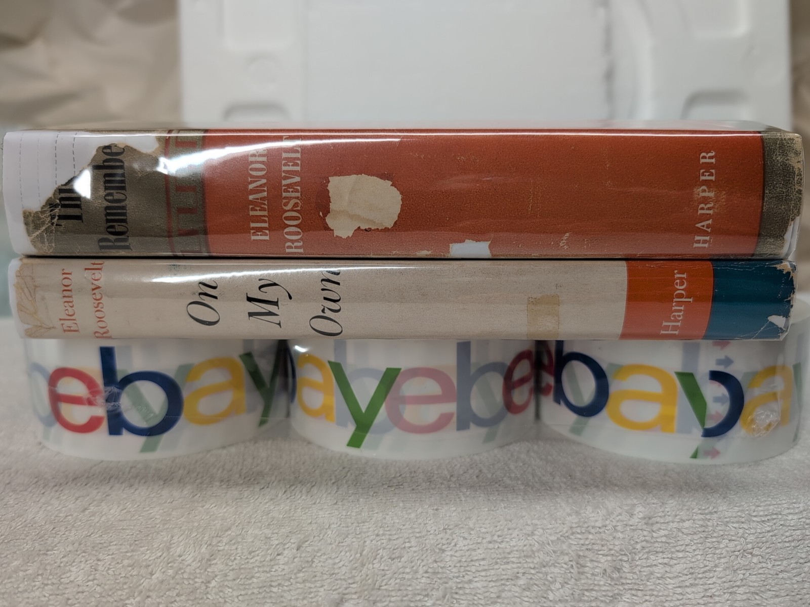 2 Vols!! Eleanor Roosevelt ON MY OWN & THIS I REMEMBER + Custom Mylar ~ 2 Vols!!