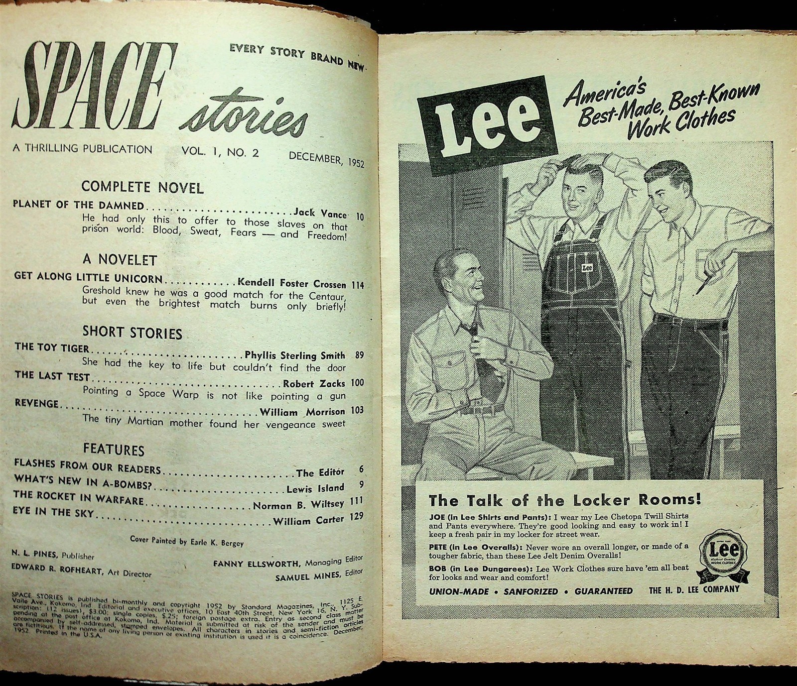 Space Stories Pulp December 1952 Planet Of The Damned Jack Vance