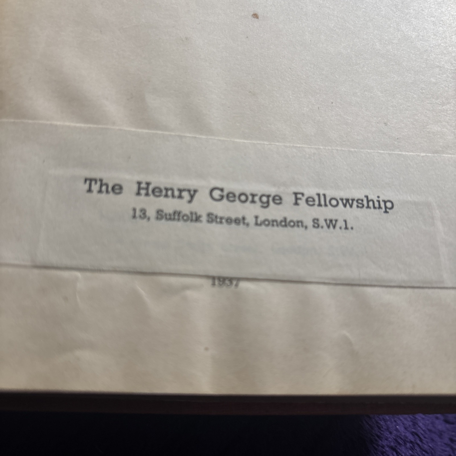 Progress and Poverty (Henry George – 1937) Hardback