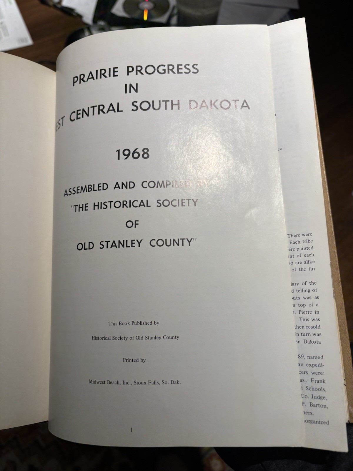 1968 Prairie Progress in West Central South Dakota (old Stanley County)
