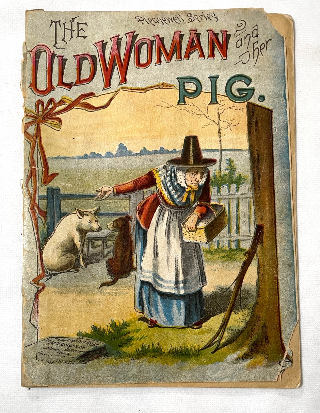 McLoughlin Old Woman and Her Pig 1890 Victorian Chromolithograph Picture Book