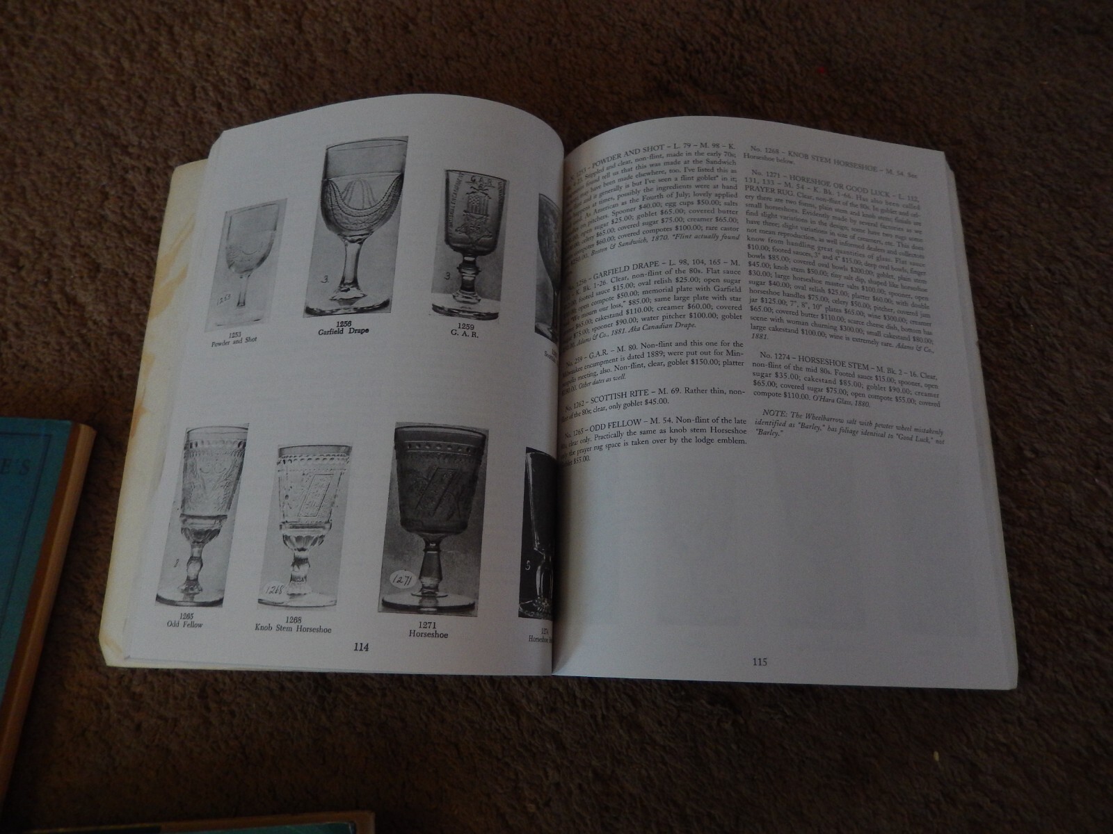 Pattern Glass Pressed Glass Pottery Marks Illustrated Reference Vtg Books Lot